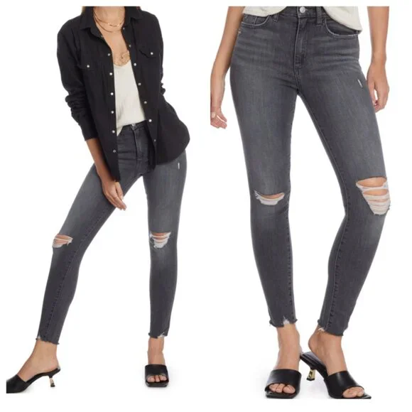 Joe's Distressed High-Rise Ankle Skinny Jeans, Size 29 - Picture 14 of 14